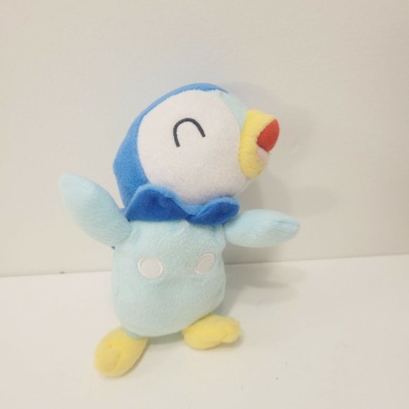 POKEMON PIPLUP POCHAMA WATER STARTER GEN 4 OFFICIAL TOMY LICENSED 7" PLUSH - Picture 1 of 6